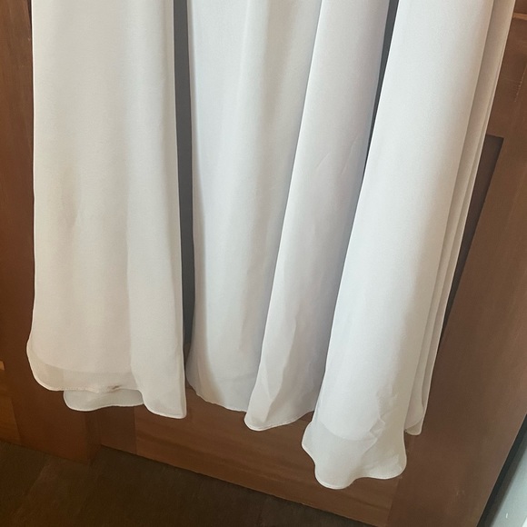 MoriLee bridesmaid/prom full length dress, lace bodice, strapless, chiffon skirt - Picture 5 of 9